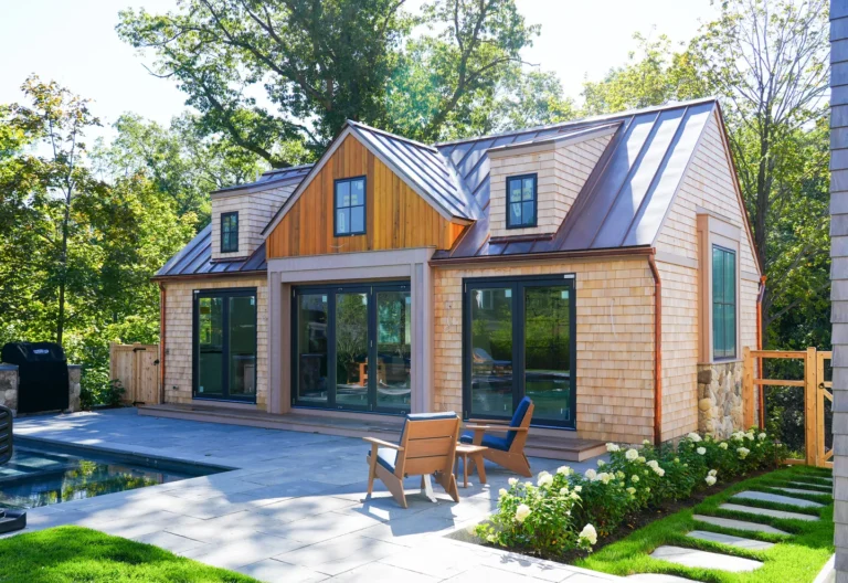 side view - Martins Lane pool house